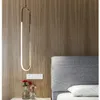 Pendant Lamps Modern Simple And Creative Bar Counter Bedroom Bedside Double U Chandelier Clothing Store El Iron