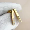 Pendientes de gota de cubo de hielo de Plata de Ley 925 de marca de lujo a la moda para mujer, joyería de alta calidad para fiestas diarias, bisutería