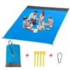 Cobertor de Piquenique Dobrável para Natureza Caminhada Ao Ar Livre Acampamento Equipamento Azul Laranja Praia Esteira À Prova de Piquenique à prova de vento 140x200cm 210x200cm y0706