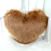 사랑 베개 여러 가지 빛깔의 심장 모양의 플러시 핑크 모조 양모 현대 미니멀리스트 소파와 편안한 쿠션 크기 35 * 44cm