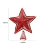 Chirstmas Topper Topper Star Gold Prata Vermelho Árvores Top Stars Natal Ornamentos Notícias Ano Natal Presentes Decoração Xmas Supplies