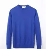 Högkvalitativ Höst Vinter Mens Sweaters Small Horse Långärmad Sweater Enkel Solid O-Hals Casual Strikked Pullovers High-neck Men Sportkläder Jumpers