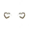 Hoop & Huggie Korean Fashion Earrings Simple Heart-shaped Female Personality Acrylic Temperament Trend For Women Jewelry