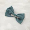 Tjejer klär sig toddler corduroy klänning med hårnål baby spets prinsessa bowknot huvudband spädbarn ärmlös nyfödd boutique kläder cgya144