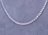 Collier chaîne de Tennis en argent Sterling 925, or 14 carats, 10mm, 30 pouces, diamants, pour bijoux hip hop, 218y