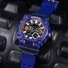 SMAEL nouvelle mode hommes montres de sport marque de luxe militaire étanche numérique montre à Quartz hommes double affichage Date montre-bracelet G1022