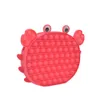 Sac à main en Silicone pour enfants, sac à bandoulière en forme de crabe, jouets à bulles, presse à doigts, portefeuille, jouet de décompression, nouvelle collection