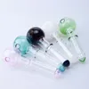 Healthy_Cigarette Y030 Oil Burner Smoking Pipes 40mm OD Bowl About 11.8cm Length Big Glass Hand Pipe Smooth Airflow