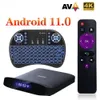 A95X W2 Android 11 TV, pudełko Amlogic 4GB RAM 64GB obsługa podwójnego Wifi 4K 60fps VP9 BT5.0 odtwarzacz multimedialny 2GB 16GB TVBOX A95XW2 i8 podświetlana klawiatura