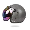 Hełmy motocyklowe retro hełm skóra otwarta twarz Capacete para motocicleta cascos wyścigi w stylu vintage z bańką len