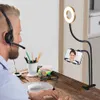 Éclairage Photo Studio Selfie LED Anneau Lumineux avec Support de Téléphone Portable pour Youtube Live Stream Maquillage Lampe de Téléphone iPhone/Android