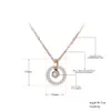 JeeMango Bohême CZ Cristal Pendentif Collier Or Rose En Acier Inoxydable Strass Argile Collier Bijoux Pour Femmes Cadeaux JN19032