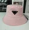 8 Cores Triangle Letter Hat New Bucket Hat Para Mulheres Moda Clássica Designer Mulheres Chapéus de Nylon Outono Primavera Chapéu Pescador Bonés Sol Drop ship