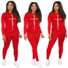 Women Letter Printed Tracksuits Two Pieces Outfits Designer Clothes 2022 Long Sleeve Sweater Pants With Pocket Ladies Jogger Sets