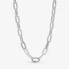 Hoog Polijsten 100% 925 Sterling Zilver Me Link Collier Fit Europese Hangers en Charms Fijne Bruiloft Sieraden Gift