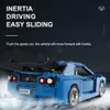 Bzda Nissan Skyline GTR R34 Bilbyggnadsblock Speed ​​Champion Sportbil Berömd Modellleksaker Tegelstenar För Barngåva 1286 st Q0624