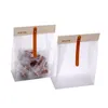 StoBag 10pcs Frosted Biscuit Chocolate Package Bags Wooden Splint Christmas Candy Decorating Supplies For Party Favors Bags 210602