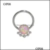 مجوهرات الجسم الأخرى Chuanci Captive Bead Ring Opal Gem Nose Spetum Spint Siper