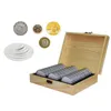 30шт памятная монета для монеты защитный держатель хранения коробка для 20 мм / 25 мм / 30 мм / 35 мм / 40 мм Коллекция памятных монет 210331