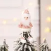 4 أنماط عيد الميلاد زخرفة شجرة القلادة Santa بند الثلج الأيائل الرنة معلقة دمية أفخم زخارف الحلي عيد الميلاد ديكور المنزل