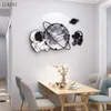 Horloges salon dessin animé mignon maison nordique personnalité créative horloge chambre muet mode Simple montre murale 210414