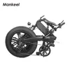 Mankeel Electric Bicycle 500W 4.0 " Fat tires shimano 7 Speeds Comfortable Seat 20 Inch Wide-Tires Double Shock Absorber Mountain Ebike MK012 EU STOCK