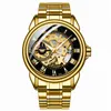 Horloges 2021 Selling Fngeen Volautomatische Mechanische Horloges Voor Mannen En Vrouwen Steel Mesh Fashion Skeleton Tourbillon Gouden Horloge