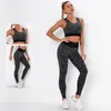 Yoga Outfit Yosoey Zestaw Bez Szwu Damskie Odzież Sportowa Gym Odzież Garnitur Fitness Z Długim Rękawem Crop Top High Waist Legginsy Trening Sport Brak