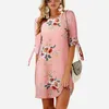 Casual Dresses 2021 Women Summer Dress Boho Style Floral Print Chiffon Beach Tunic Sundress Loose Mini Party Vestidos Plus Size 5XL