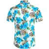 Hawaiian Camisas Mens Tropical Rosa Praia Floral Verão Manga Curta Vestuário Casual Havaí Homens EUA Tamanho XXL 210721