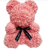 Guirnaldas de flores decorativas Faroot Rose Bears Flower Bear DIY Caja de regalo Navidad Día de San Valentín Presente Decoración del hogar Boda Linda para niña B