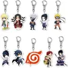 20pcs/wiele anime S Cartoon Bieć kluczy akryl Uchiha Sasuke Dwustronna przezroczysta biżuteria kluczowa do fanów Prezenty H11265151986