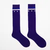 Skarpety Hosiery Peonfly Moda Sexy Star Stripe Kobieta Długi Kolano Wysokiej Czarnej Purpurowej Streetwear Botki Botki Mankiet Kobieta Jesień Zima