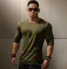 Nouveau mode automne sport T-shirt hommes à manches longues fitness slim t-shirt hommes solides gymnases vêtements bodybuilding t-shirt tees 210421