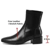 Chaussures de base concises Femme Talons Automne Hiver Est Véritable Bottines en cuir Dames Casual Prom 210528