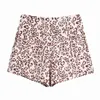 Spring Femmes Leopard Imprimé shorts décontractés Fashion Femme P1996 210430