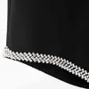 Schwarzer asymmetrischer Minirock für Frauen mit hoher Taille, Patchwork-Diamantröcke, weibliche Sommermode, Kleidung 210521