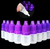 Botellas de agujas de LDPE con tapa de seguridad a prueba de niños y cuentagotas de punta corta y gruesa 3ml/5ml/10ml/15ml/20ml/30ml/50ml E Liquid Dropper