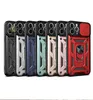 Hybrid Armor Cases Magnetische stoßfeste Abdeckung für iPhone 13 12 11 Mini Pro Max X XS Samsung S21 S20 A72 A52 A12 mit Ständerhalter