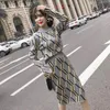 Kış Kadın Geometrik Desen Örme Kazak Takım Elbise 2 Parça Set + Elastik Bel Diz Bodycon Kalem Etekler Set 210520