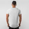 Summer Sportswear Mens O-cou T-shirts Mode Hommes Tops Coton Fitness T-shirt Gym À Manches Courtes Bodybuilding T-shirt 210716