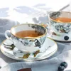 Bone China Phnom Penh Ceramic afternoon tea Creative Saucer Set Pull Flower Coffee Cup Dish