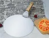 Couteaux de cuisine Pizza Peel 10 pouces Cake Lifter Spatule en acier inoxydable avec manche en bois de caoutchouc Paddle Plateau pour la cuisson Homemade KD1