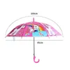 Children039s Cartoon Transparent Umbrella EVA Straight Long Handle Windproof Rain Car Guarda-chuvas Kid Girls Sun Protection Portab2218077