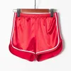 Frauen Casual Satin Shorts Patchwork Körper Fitness Workout Sommer Weibliche Elastische Dünne Dünne Strand Kurze frauen