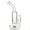 Bong in vetro trasparente da 10 pollici Tornado Perc Narghilè Turbina Disco Percolatore Tubo dell'acqua Collo piegato 18mm Olio femminile Dab Rigs