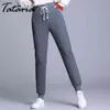 Tataria S-5XL плюс размер женские зимние теплые брюки для бархатных толстых спортивных кашемировых гарем женские брюки 210514