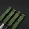 8種類の屋外戦術的な狩猟自動ナイフD2鋼鉄石の洗濯/黒化刃の航空アルミニウム緑のハンドルEDC多機能ツール