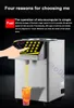 Distributeur de sirop entièrement automatique Équipement de thé à bulles de fructose Machine quantitative de fructose Machine en acier inoxydable à 16 grilles Robots culinaires de 8,5 L