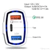 With Retail Box 3 in 1 USB Car Charger fast Charging type C QC30 PD QC 30 usbc Chargers for iPhone 13 12 11 X 8 7 Pro Max and Sa3056558